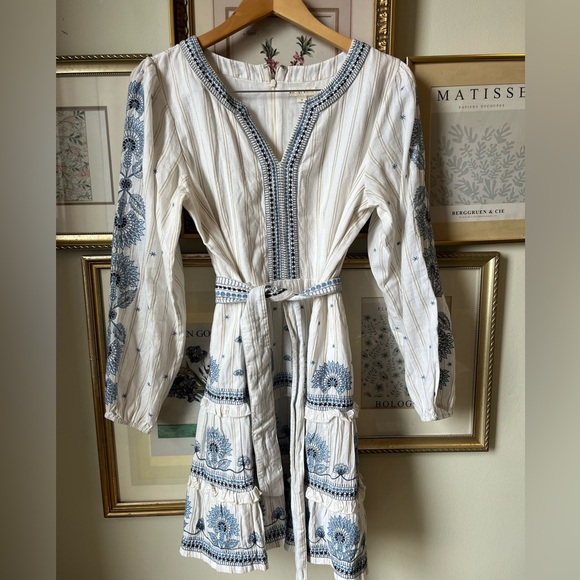 Roller Rabbit Indriya Embroidered Mini Dress Medium - Picture 10 of 11